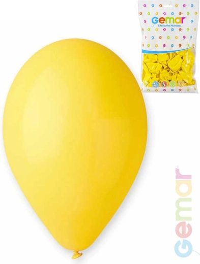 Gemar pastellgelber Luftballon 26 cm - 1 Stück