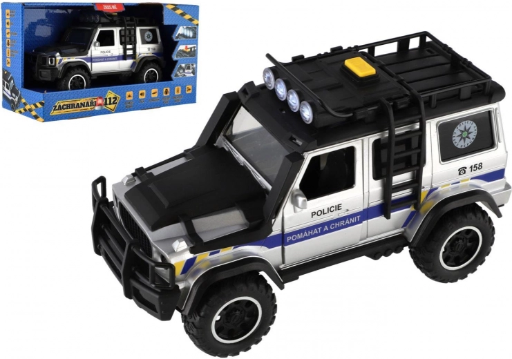 Polizeigeländewagen Retter 112 mit Licht und Sound, Schwungrad