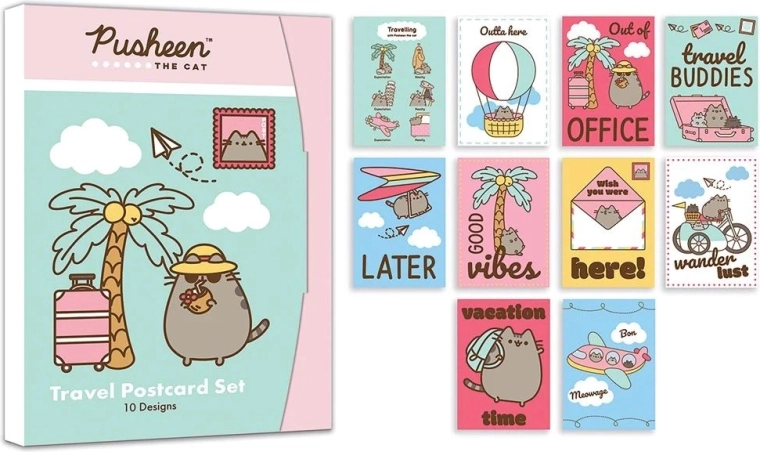 Postkartenset Pusheen – 10 Stück in Geschenkbox