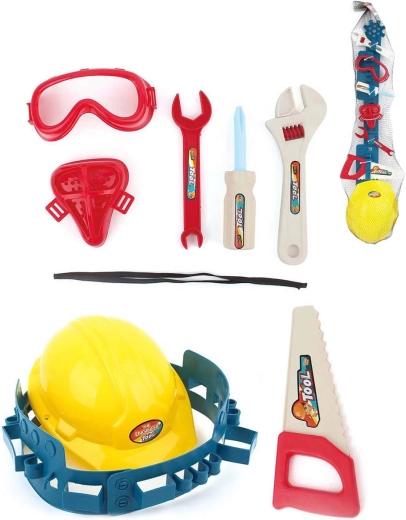 Adar Kinder-Werkzeugset mit Werkzeuggürtel und Helm