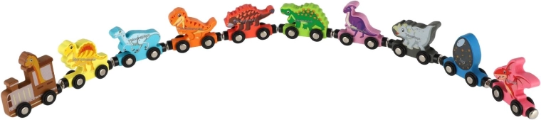 Bunte Dinosaurier auf Rädern