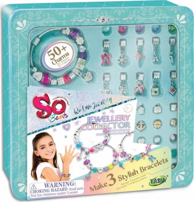 So Beads Armbänder mit Anhängern in Metalldose – Kreativ-Set zur Schmuckherstellung