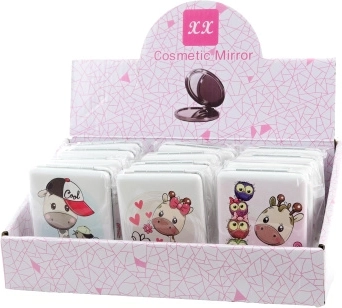 Taschenspiegel mit Giraffenmotiv, 6 Varianten