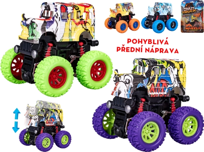 Crazy Truck Bus mit Schwungrad 9 cm