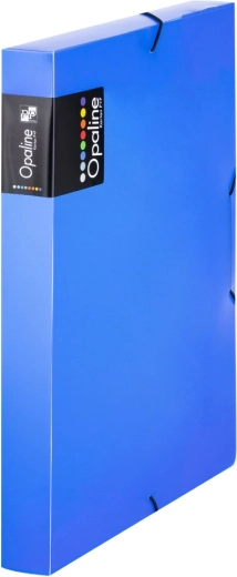 Archivbox A4 mit Gummiband, blau, Polypropylen, 3 cm Rücken