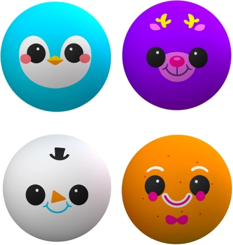Set von Squishmas Squishkins Quetschbällen