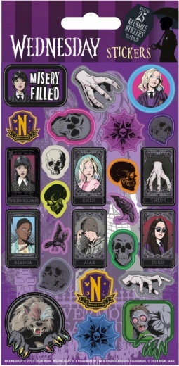 Wiederverwendbare Aufkleber Wednesday
