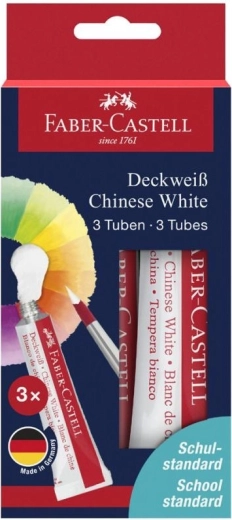 Tempera-Farben Faber-Castell Connector Chinesisch Weiß 3×7,5 ml