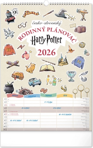 Wandkalender Familienplaner Harry Potter 2026