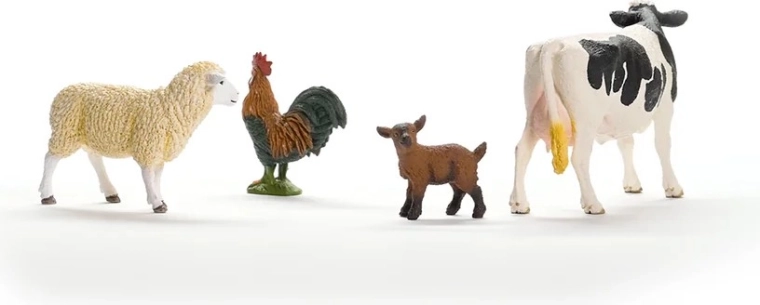 4 beliebte Bauernhoftiere in einem Set