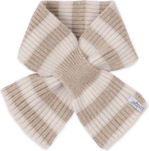 Lodger Kinder-Merino-Schal Stripe Beige