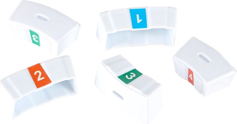 Nummerierte und farbige Teile