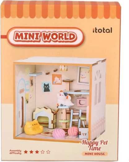 Miniaturzimmer für Haustiere zum Zusammenbauen