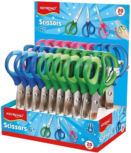 Schulschere KEYROAD Soft 15 cm, sortiert - 1 Stück