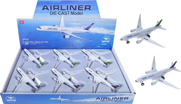 Metallflugzeugmodell Airliner mit Rückziehmotor 1:660