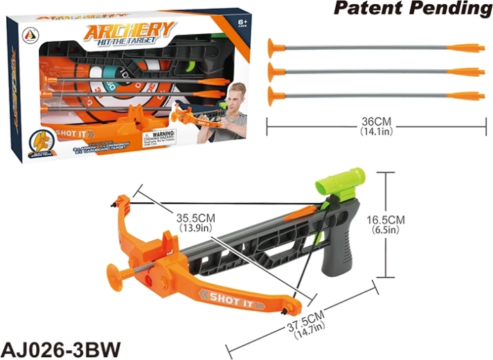 Kindersportbogen mit Zielscheibe und Pfeilen