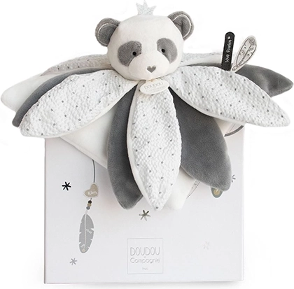 Geschenkset – Plüsch-Schnuffeltuch Panda 26 cm
