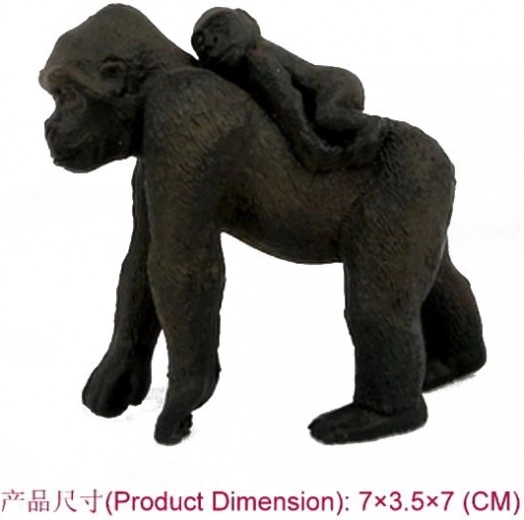 Gorilla-Figur mit Jungtier