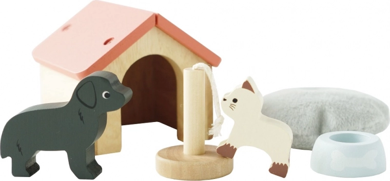 Le Toy Van Set aus Holzhaustieren – Hund und Katze