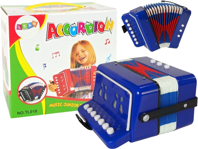 Akkordeon-Instrument für kleine Musiker Blau