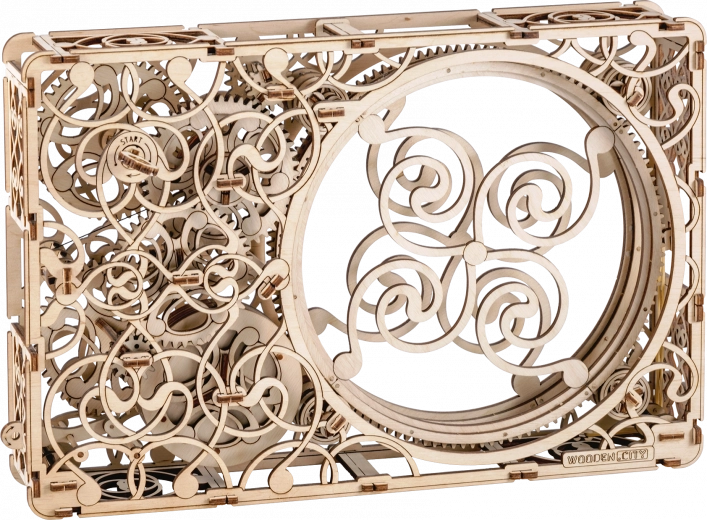 Mechanisches Bild – hölzernes 3D-Puzzle