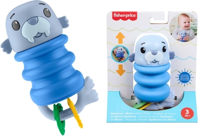 Fisher-Price sensorische Rassel und Beißring Walross