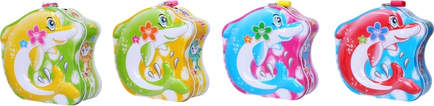 Blech-Spardose Delfin 13 × 14 cm