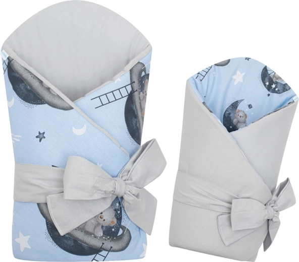 Beidseitige Baby-Wickeldecke New Baby Teddy Bear in Space 80×80 cm
