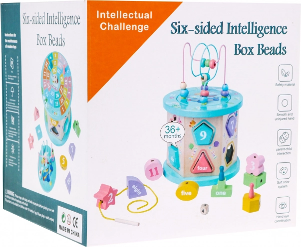 Holzwürfel 4-in-1 Lernspielzeug für Kinder