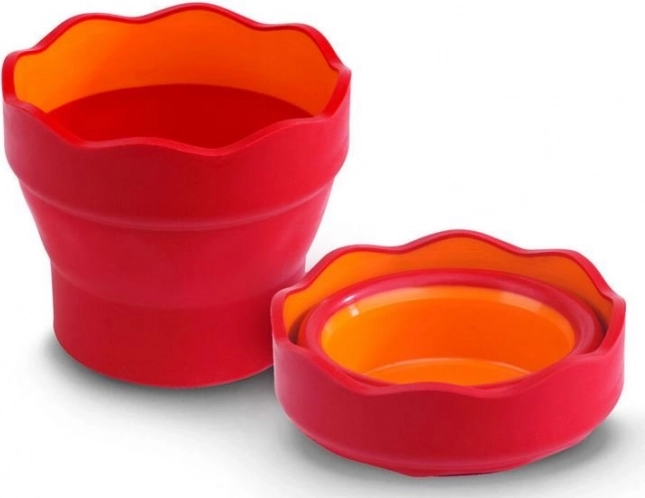 Wasserbecher Faber-Castell Clic&Go rot