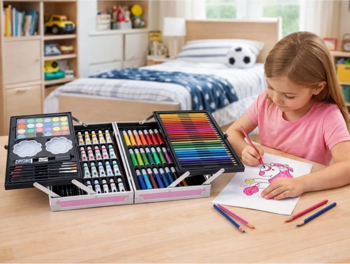 Tragbarer Koffer zum Kreativsein überall