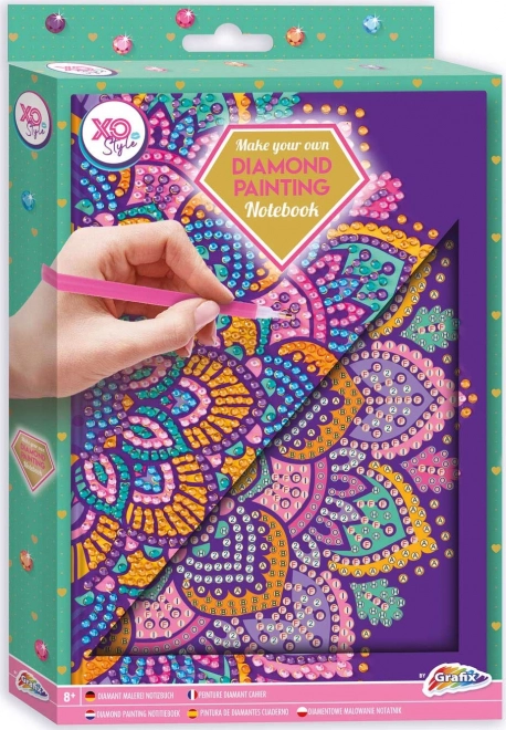 Block A5 Violette Mandala Diamantmalerei