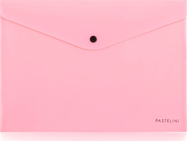 Dokumentenmappe mit Druckknopf A4 PASTELINI rosa