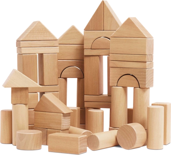 Le Toy Van naturbelassene Holzbausteine 60 Stk.