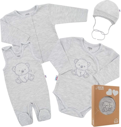 Neugeborenen-Set für die Klinik NEW BABY Sweet Bear, grau