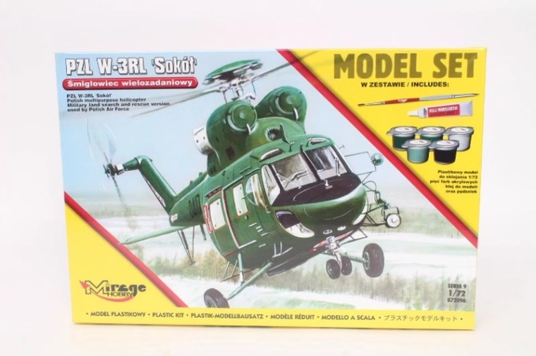 Mirage Modellbausatz zum Kleben Hubschrauber PZL W-3 Sokół 1:72
