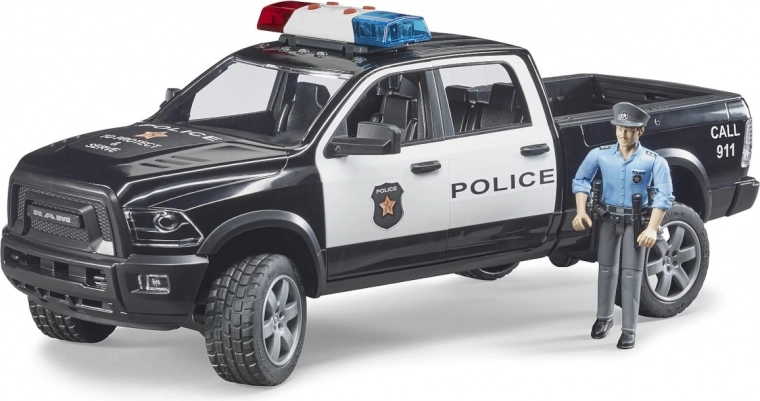 BRUDER Polizei-Gelände-Pick-up RAM mit Polizisten