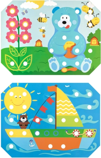 Sticken mit bunten Schnürsenkeln