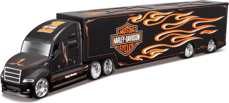 Maisto Harley-Davidson Hauler mit Flammen 1:64