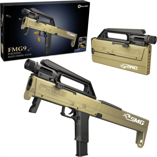 Klappbare Schaumstoff-Karabine FMG9 mit Hülsenauswurf und Taschenlampe