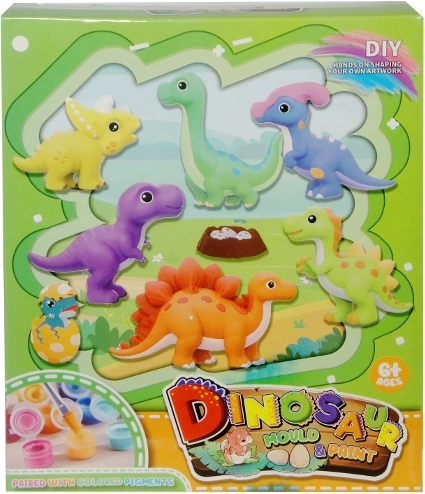 Kreativset Gipsabdrücke Dinosaurier zum Ausmalen