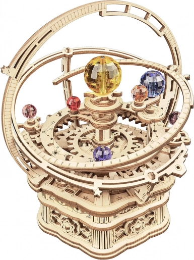 Rokr 3D Holzpuzzle Sternennacht – mechanisches Planetarium mit Spieluhr