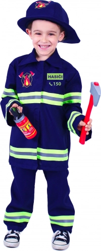 Kinder-Feuerwehrkostüm mit tschechischem Aufdruck, Größe S