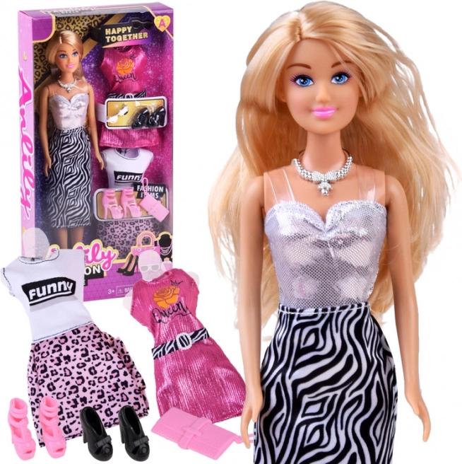 Anlily Modepuppe mit Kleidung und Accessoires