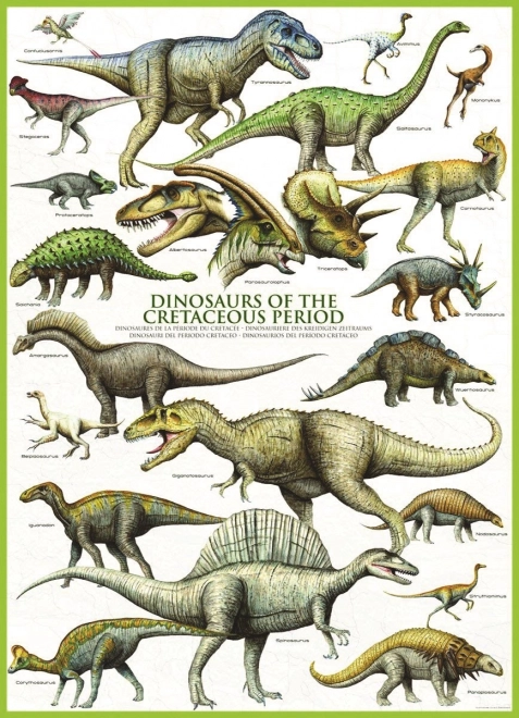 Puzzle Welt der Dinosaurier: Kreidezeit 1000 Teile
