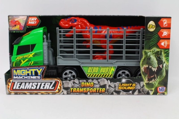 Teamsterz Mighty Machines Transporter mit Dinosaurier mit Licht und Sound