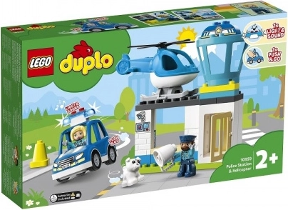 Lego Duplo Polizeirettungsstation und Hubschrauber