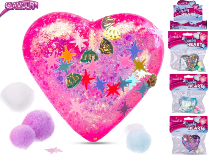 Glamour-Stretch-Dekoherz mit Pailletten 6 cm (Farbmix)