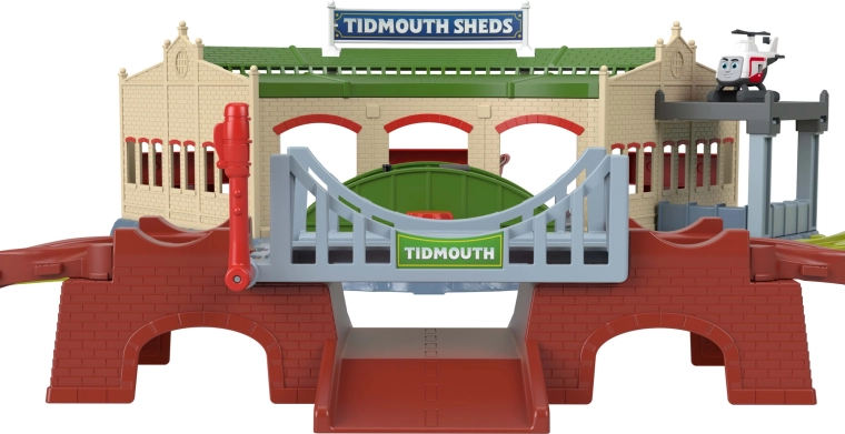 Drehscheibe und Tidmouth Lokdepot zum Ändern der Fahrtrichtung