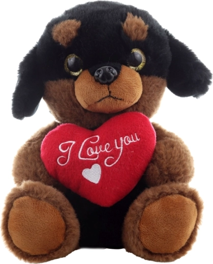 Romantisches Herz mit gesticktem Schriftzug